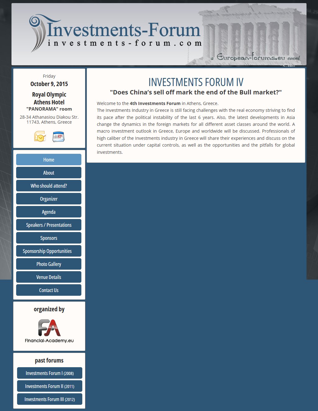 Investments Forum IV